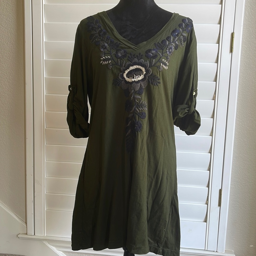 JOHNNY WAS JWLA Embroidered Tunic size XL